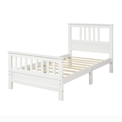 Solid Wood Platform Bed and Kids Room Headboard