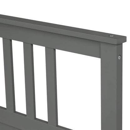 Solid Wood Platform Bed and Kids Room Headboard