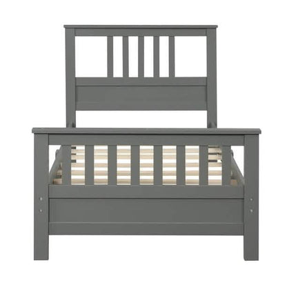 Solid Wood Platform Bed and Kids Room Headboard