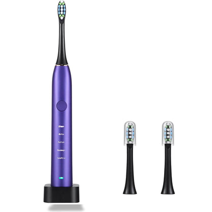 Sonic Electric Toothbrush For Adults Magnetic Charging Waterproof IPX7 Replacement Heads Set
