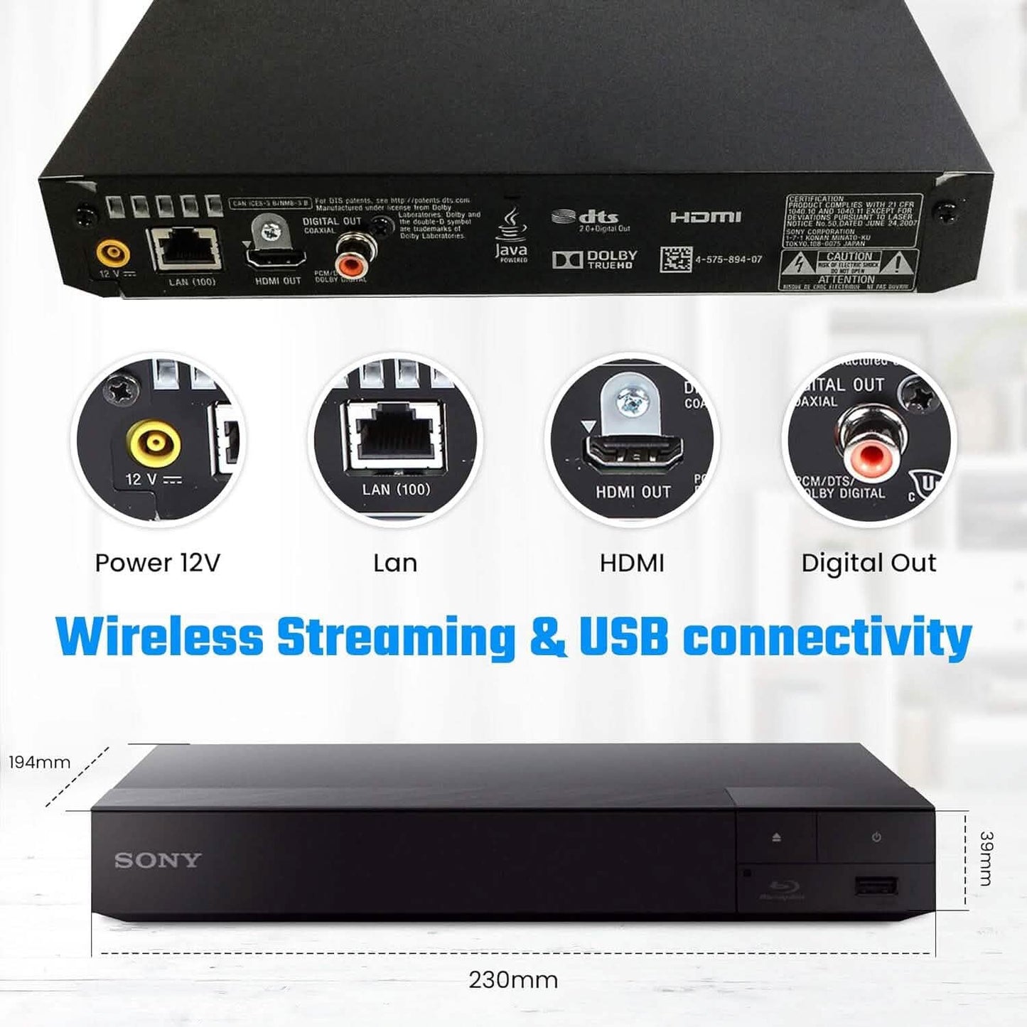 Sony 4k Blu Ray DVD Player for TV  (Refurbished)