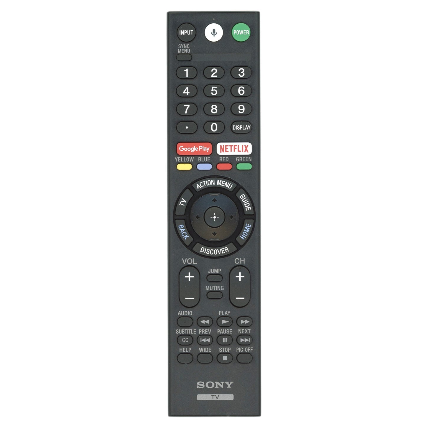 Sony RMF-TX300U Bravia TV Remote Control | Smart | RF and IR | Google Voice - 1-493-318-12