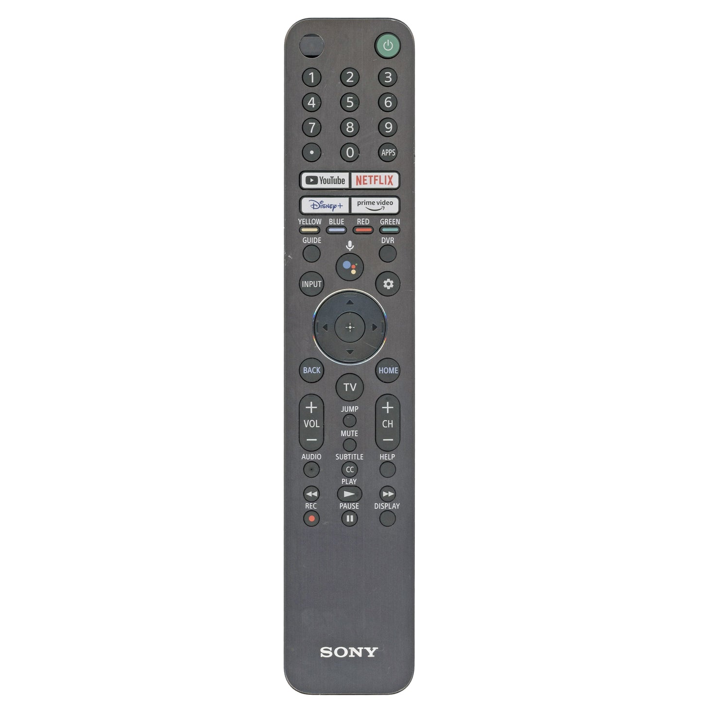 Sony RMF-TX621U Backlit Smart TV Remote Control with Voice | YouTube, Netflix, Disney+, Prime Video | Metal Front -  1-009-947-12