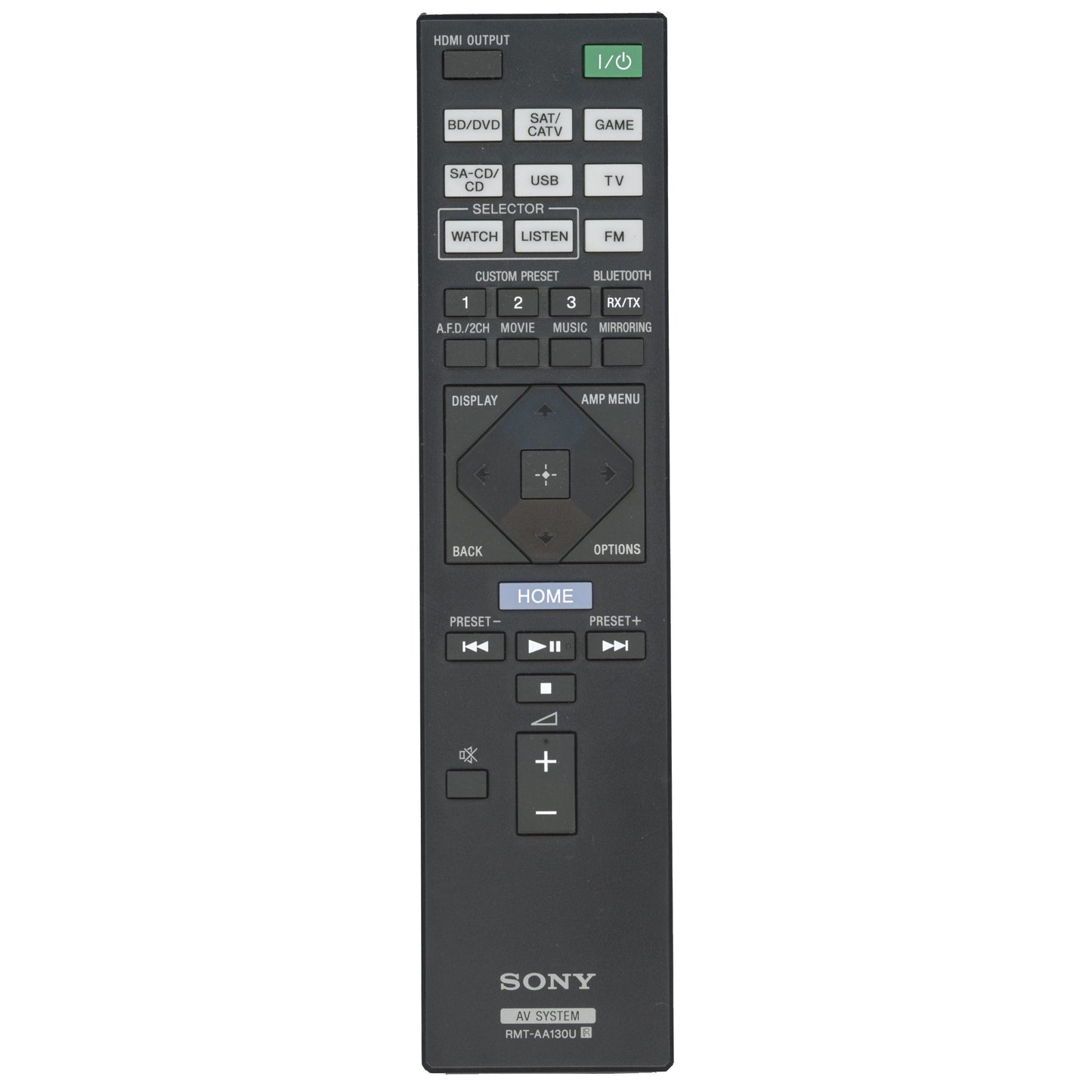 Sony RMT-AA130U Receiver Remote Control - RMTAA130U