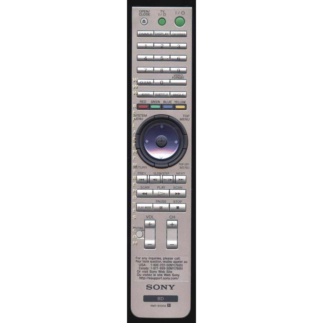 Sony RMT-B100A DVD Remote Control - RMTB100A