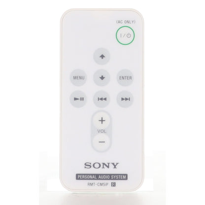 Sony RMT-CM5IP White IR Audio Remote Control for iPod Speaker Docks RDPM7IP, RDPM7IPBLKN, RDPM7IPPINK - RMTCM5IP