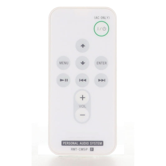Sony RMT-CM5IP White IR Audio Remote Control for iPod Speaker Docks RDPM7IP, RDPM7IPBLKN, RDPM7IPPINK - RMTCM5IP