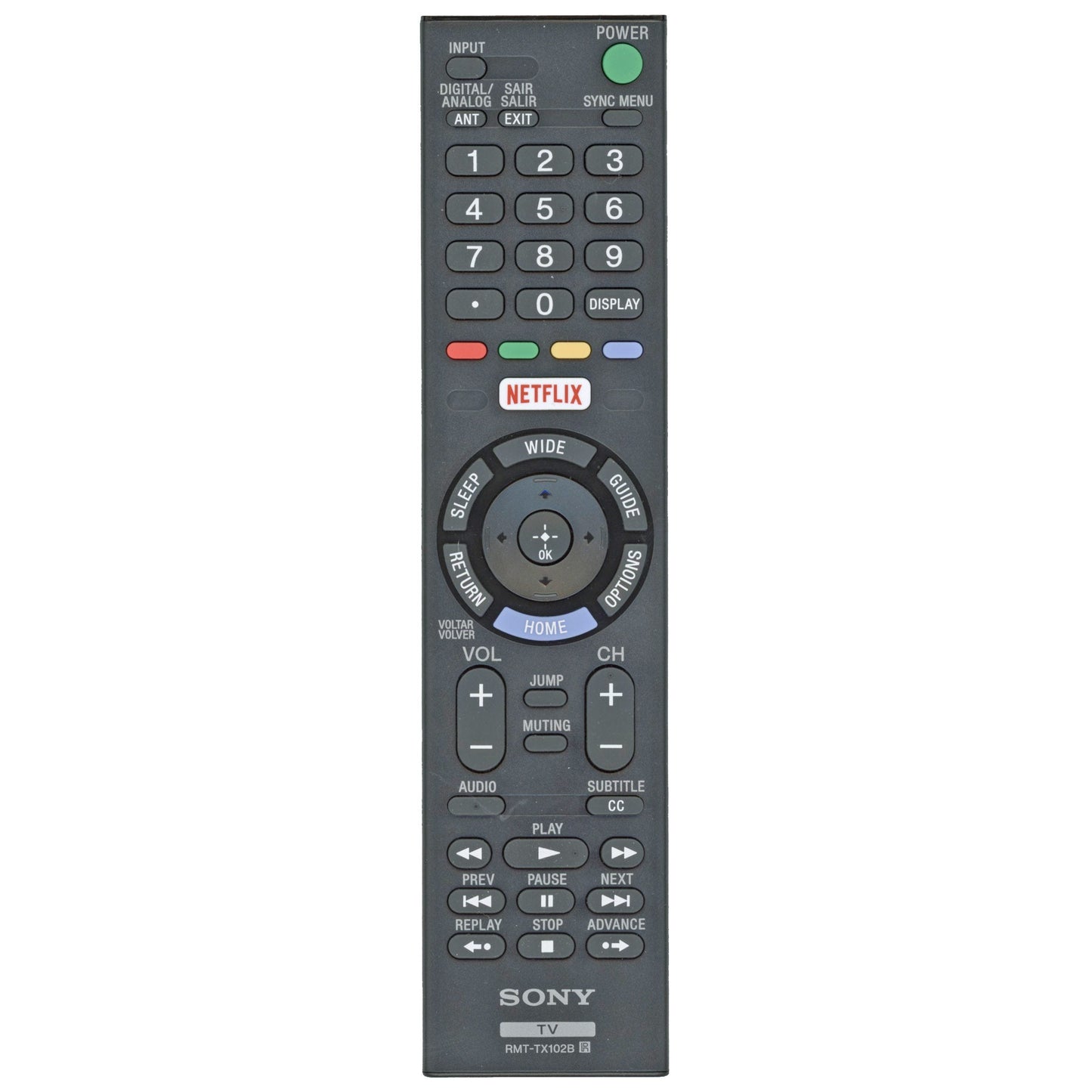 Sony RMT-TX102B TV Remote Control for Sony LCD LED TV | IR | Netflix - 1-492-977-21
