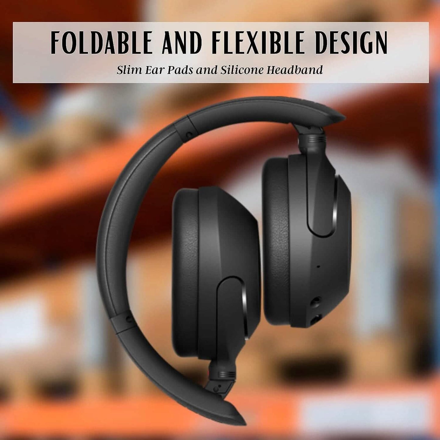 Sony Wireless Noise Cancelling Headphones WH-XB910N Bluetooth Headset + NeeGo 3.5mm Extension (Refurbished)