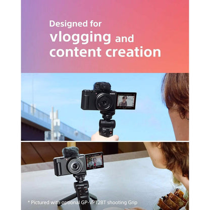 Sony ZV-1F Vlog Camera for Content Creators and Vloggers Black  (Refurbished)