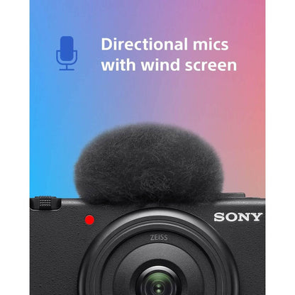 Sony ZV-1F Vlog Camera for Content Creators and Vloggers Black  (Refurbished)