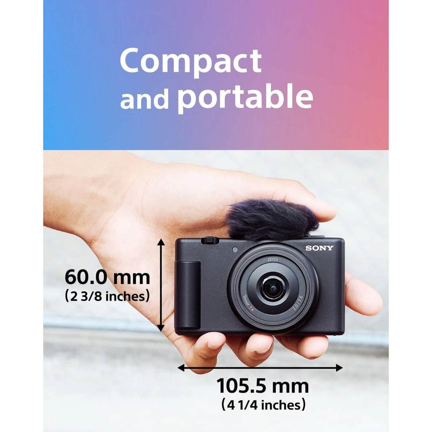 Sony ZV-1F Vlog Camera for Content Creators and Vloggers Black  (Refurbished)