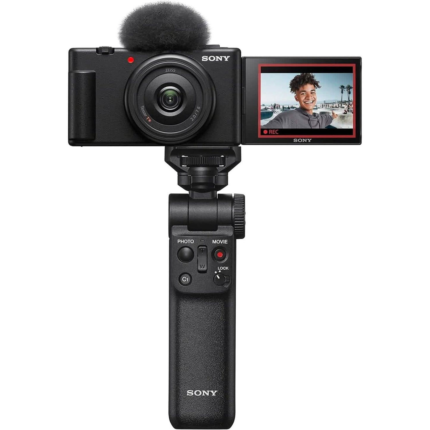 Sony ZV-1F Vlog Camera for Content Creators and Vloggers Black  (Refurbished)