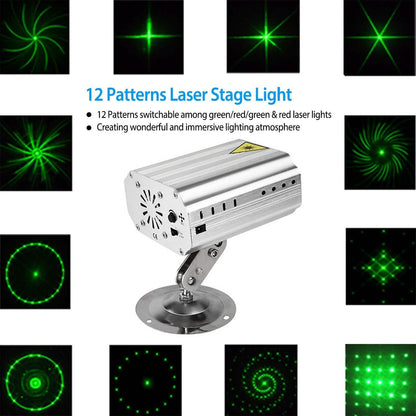 Sound Activated LED Projected Laser Patterns
