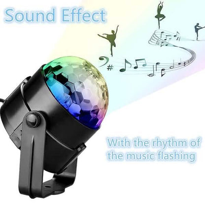 Sound Activated Rotating Disco Ball Party Lights Strobe Light