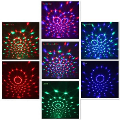 Sound Activated Rotating Disco Ball Party Lights Strobe Light