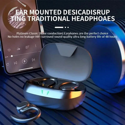 SP16 Wireless Earbuds Headphones with Microphone, Sports Earhook and LED Display Charging Case