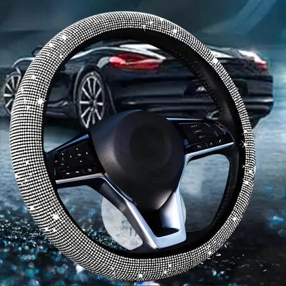 Sparkling Diamond Steering Wheel Cover