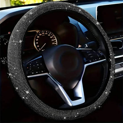 Sparkling Diamond Steering Wheel Cover