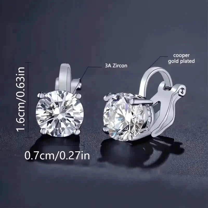 Sparkling Round Perforated Women's Earrings