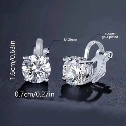 Sparkling Round Perforated Women's Earrings