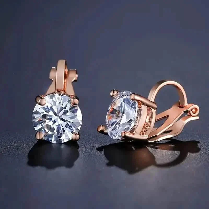Sparkling Round Perforated Women's Earrings