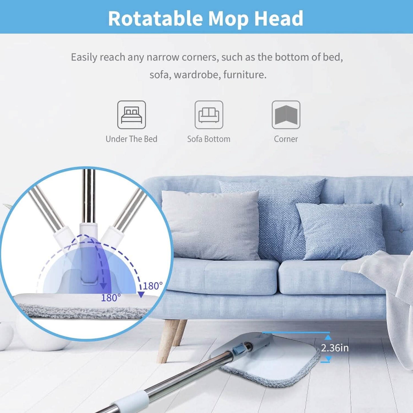 Spin Mop and Bucket with Wringer Set