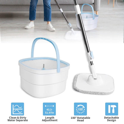 Spin Mop and Bucket with Wringer Set