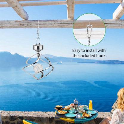 Spiral Spinner Solar Lights Wind Chime LED