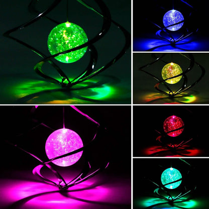 Spiral Spinner Solar Lights Wind Chime LED