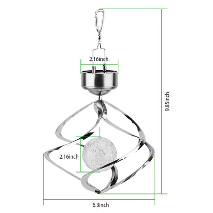 Spiral Spinner Solar Lights Wind Chime LED