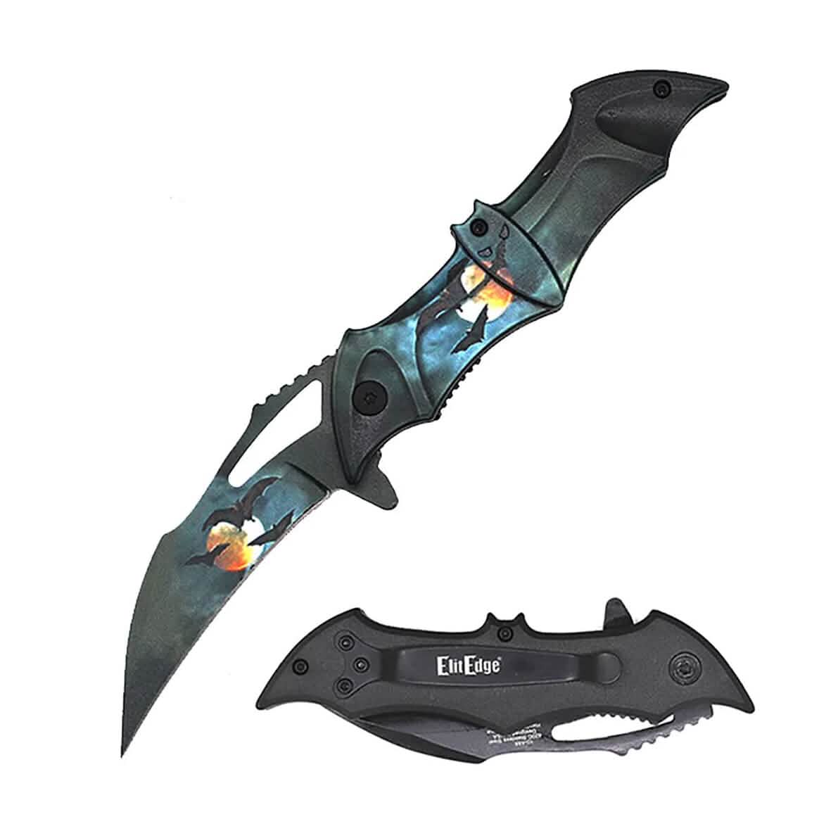 Spring Assisted Bat Knife with ABS Handle
