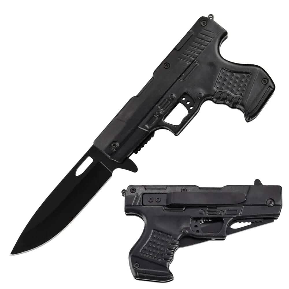 Spring Assisted Gun Knife