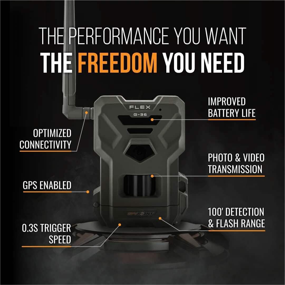 SPYPOINT Flex G-36 Cellular Trail Camera, 36MP Photos and 1080p Videos w/Sound (Refurbished)
