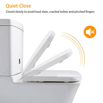 Square Toilet Seat with Grip-Tight Seat Bumpers