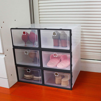 Stackable Shoe Storage Bin Transparent Dustproof