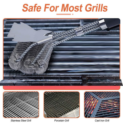 Stainless Steel BBQ Grill Cleaning Brush
