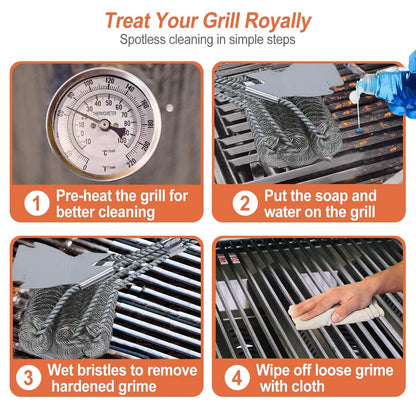 Stainless Steel BBQ Grill Cleaning Brush
