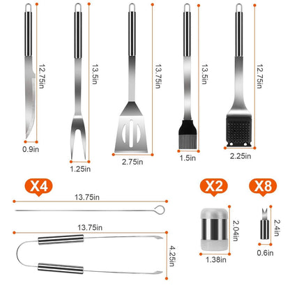 Stainless Steel BBQ Grill Tool Kit