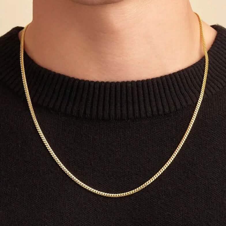 Stainless Steel Flat Snake Bone Chain Necklace