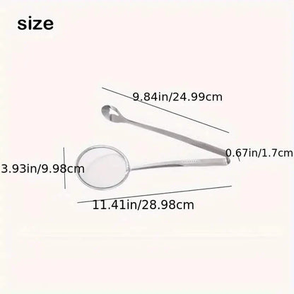 Stainless Steel Kitchen Strainer Tongs - High-Temperature Resistant