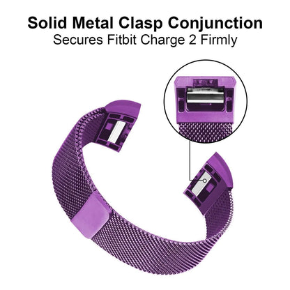 Stainless Steel Mesh Milanese Loop Band for Fitbit Charge 2