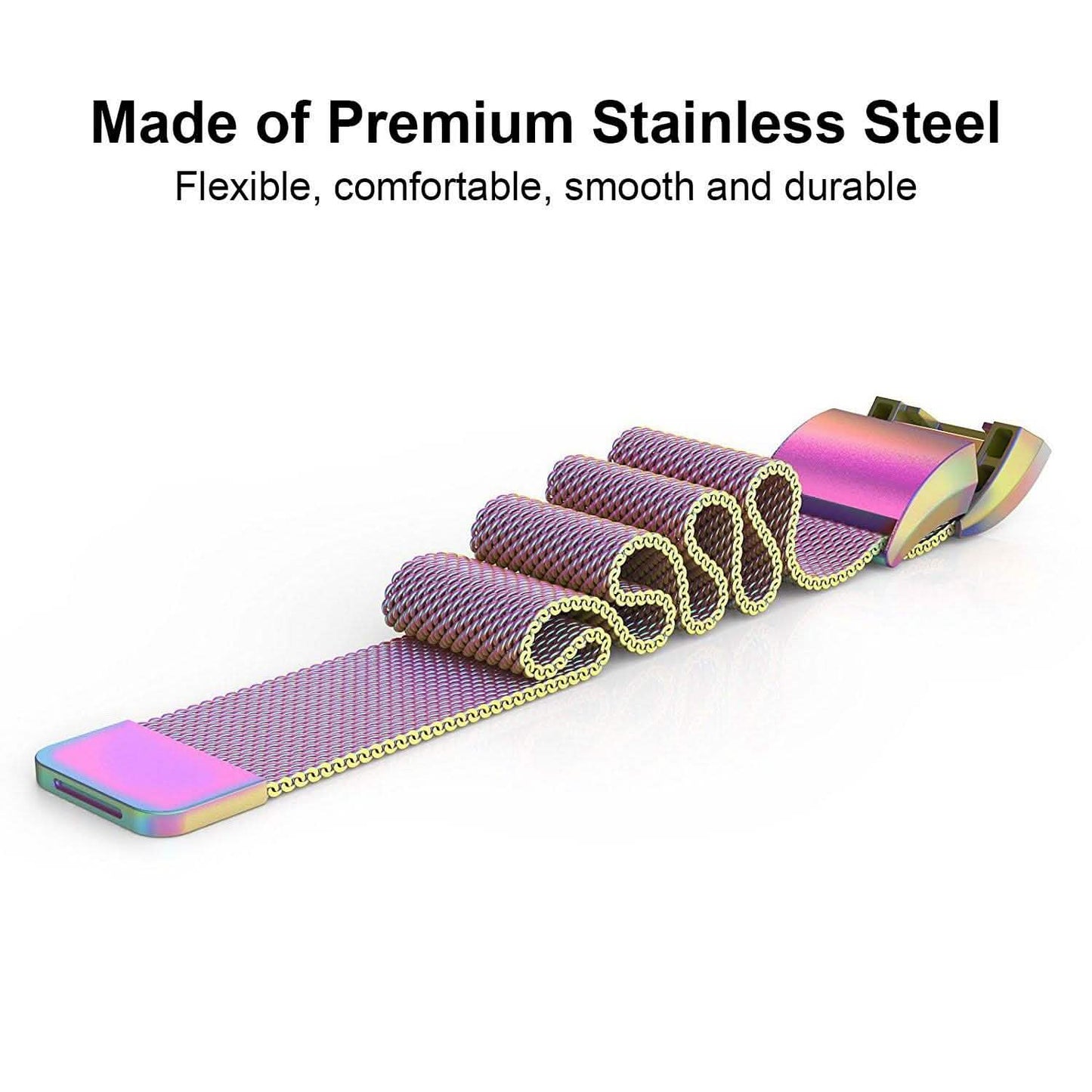 Stainless Steel Mesh Milanese Loop Band for Fitbit Charge 2