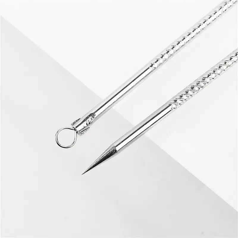 Stainless Steel Pimple Extractor Blackhead Removal Tool For Blemish Whitehead Popping Acne