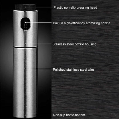 Stainless Steel Sprayer Dispenser, Dressing Spray Grilling Olive Oil