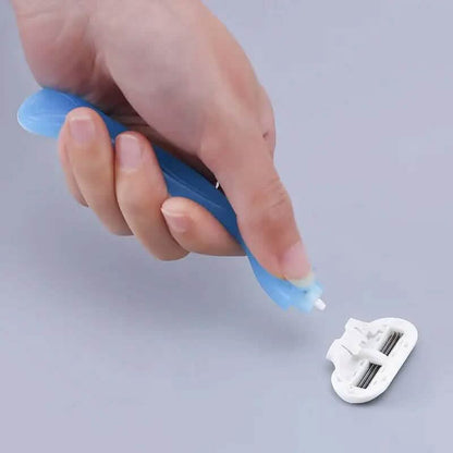Stainless Steel Women's Hair Razor with 8 Replacement Blades
