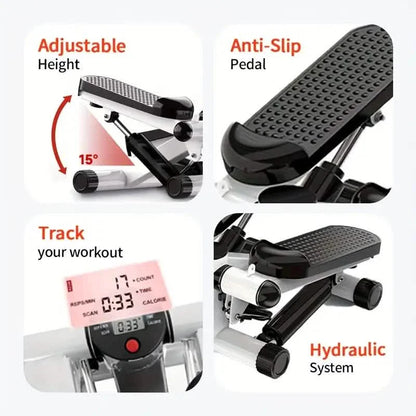 Stair Stepper With Resistance Bands For Exercise At Home