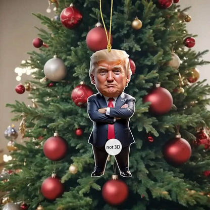 Standing Trump Acrylic Ornament Christmas Tree Hanging Decor
