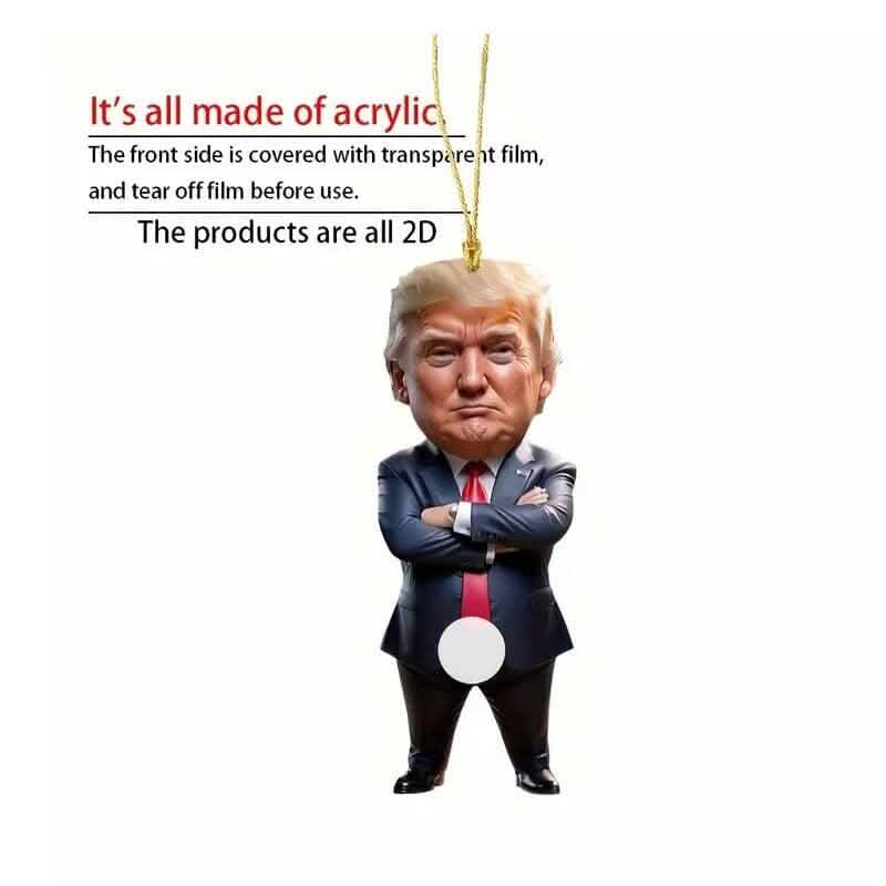 Standing Trump Acrylic Ornament Christmas Tree Hanging Decor