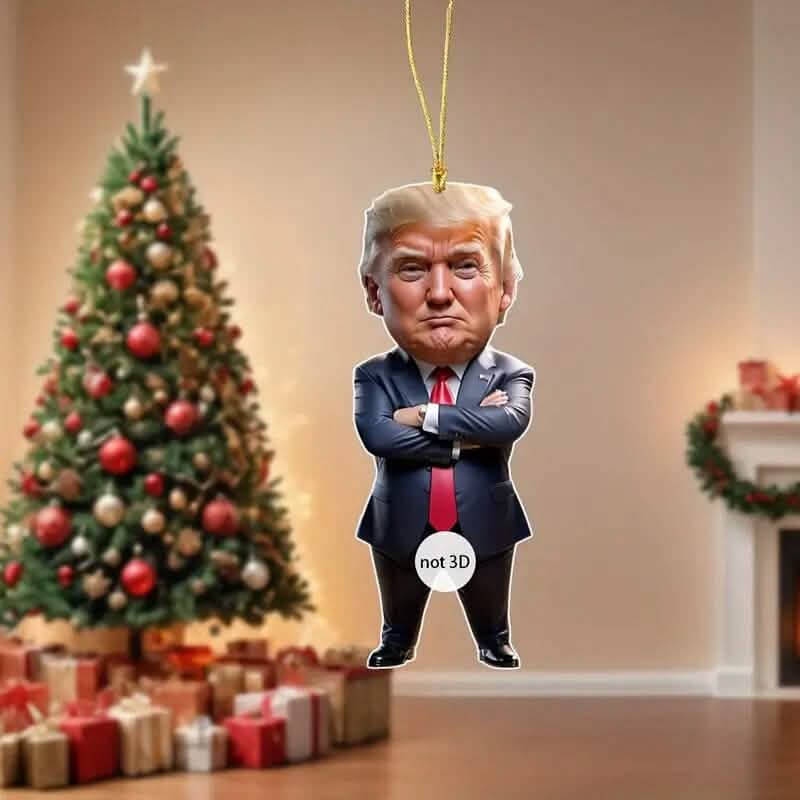 Standing Trump Acrylic Ornament Christmas Tree Hanging Decor